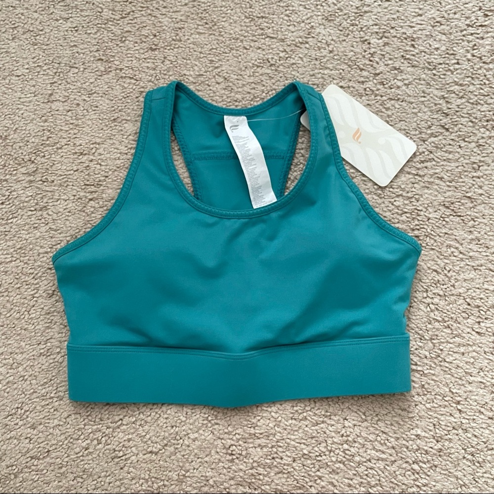 Fabletics womens teal sports bra